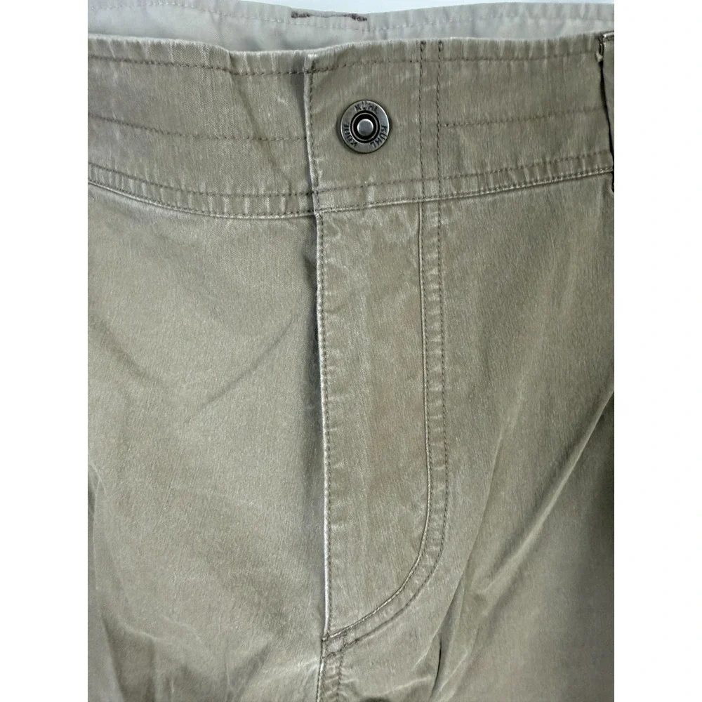 Kuhl Cargo Shorts Men's 38 Brown Side Zip‎ Up Pockets Vintage Patina Dye